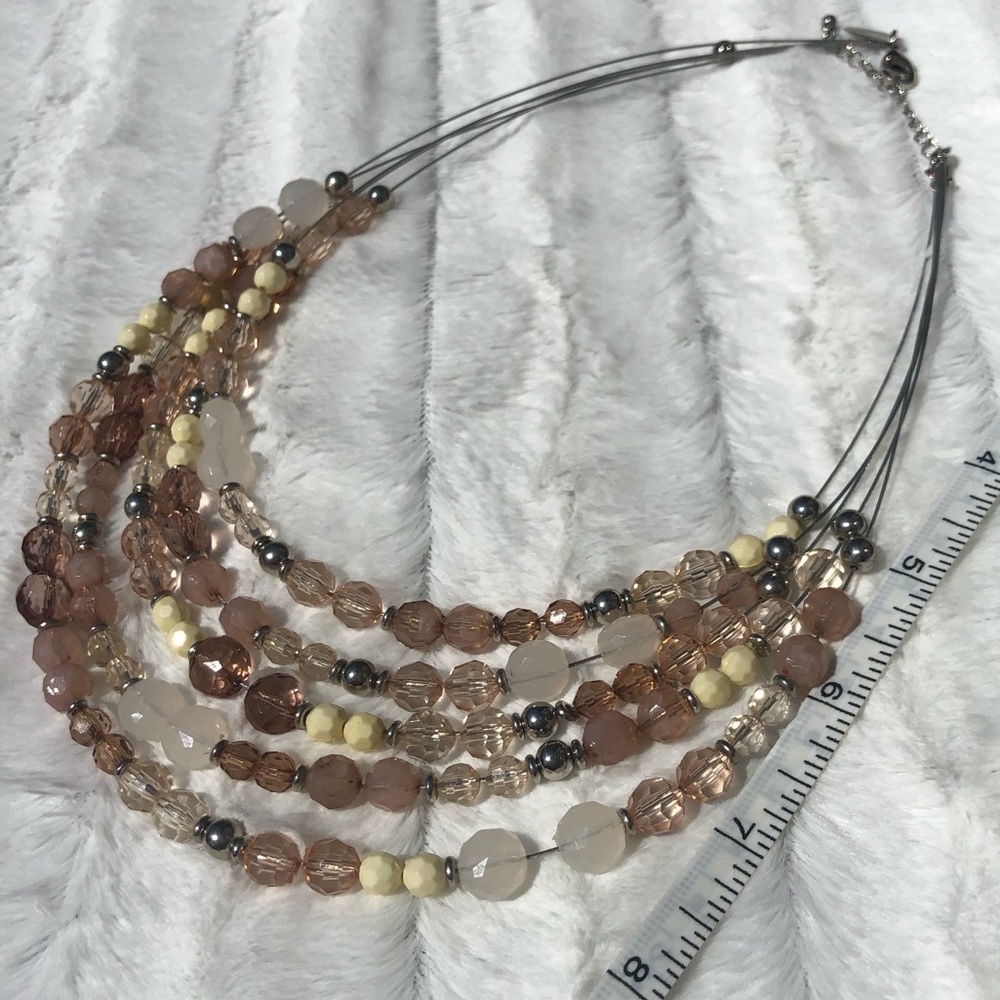 Beaded Multi Stringed Necklace - image 2